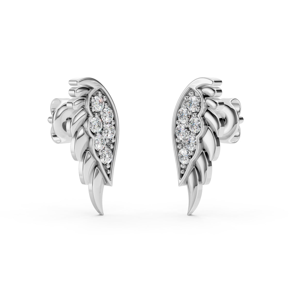 Lab-Grown Diamond Angel Wings Earring Charms