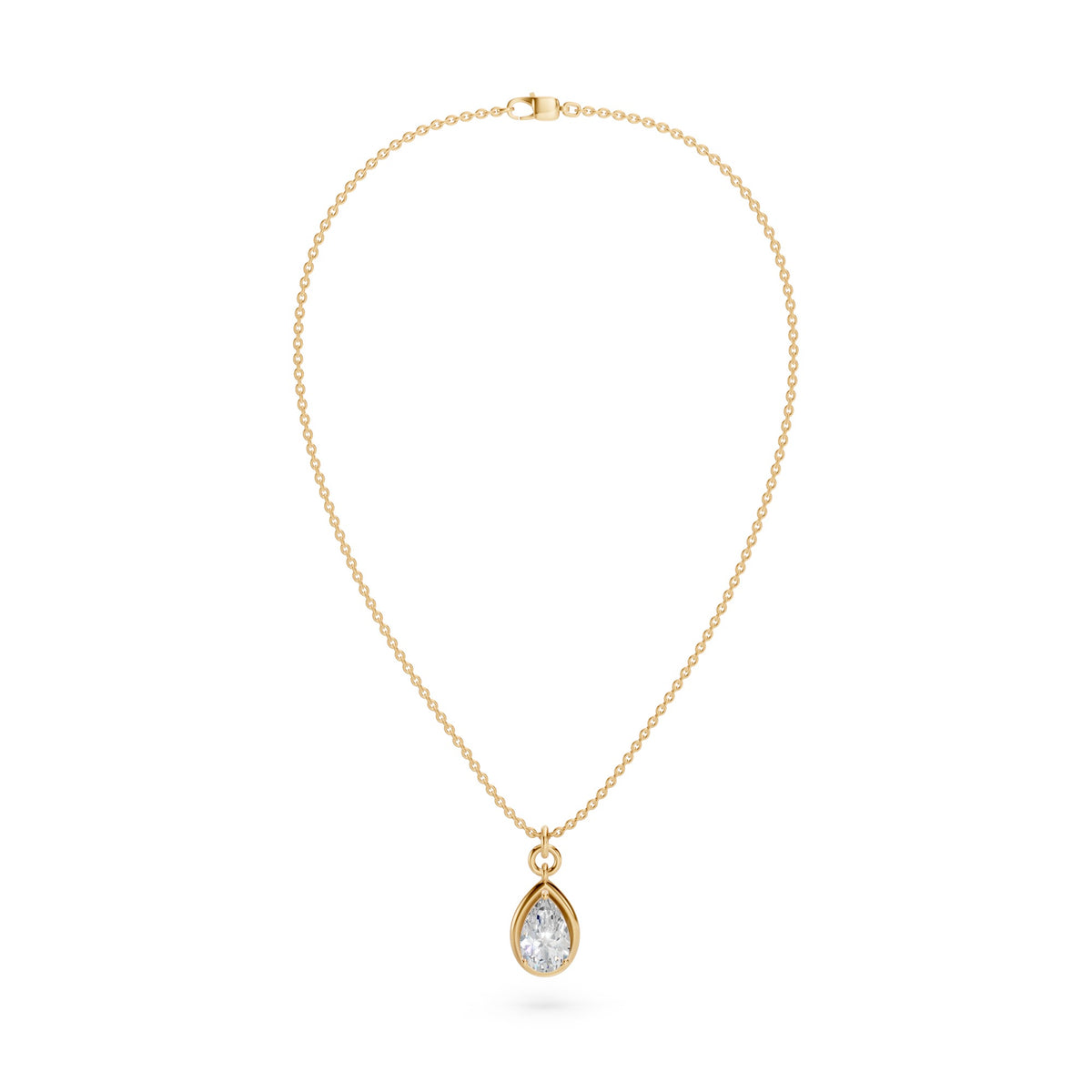 Teardrop Solitaire Pendant