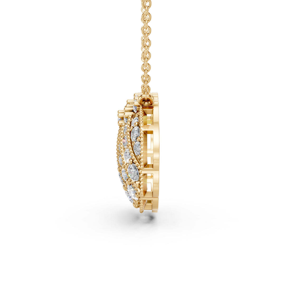 Intricate Shell Motif Pendant