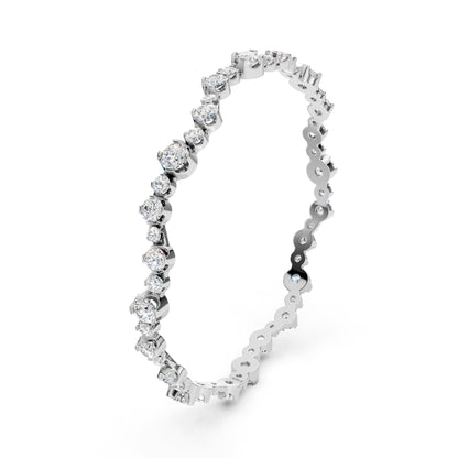 Graduated Bezel Set Lab Grown Diamond Bracelet