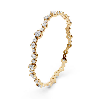 Graduated Bezel Set Lab Grown Diamond Bracelet