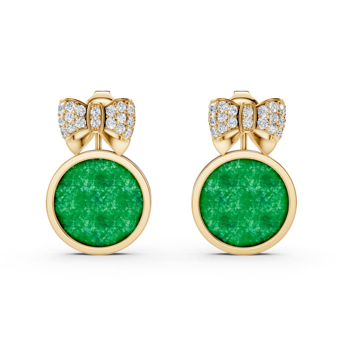 Bow-Shaped Earring Studs in Lab-Grown Diamonds