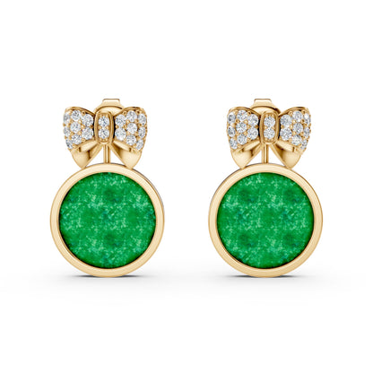 Bow-Shaped Earring Studs in Lab-Grown Diamonds