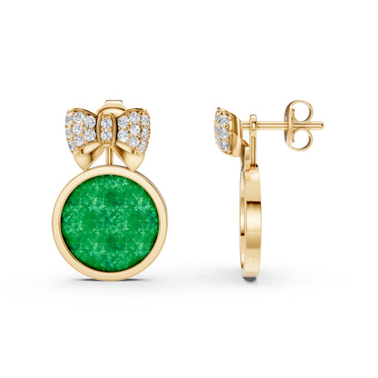 Bow-Shaped Earring Studs in Lab-Grown Diamonds