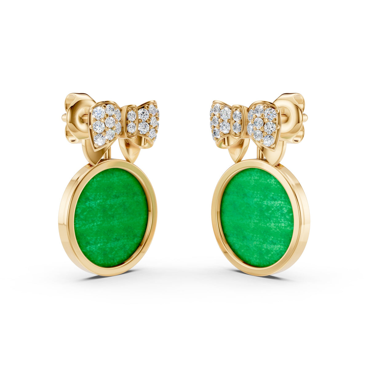 Bow-Shaped Earring Studs in Lab-Grown Diamonds