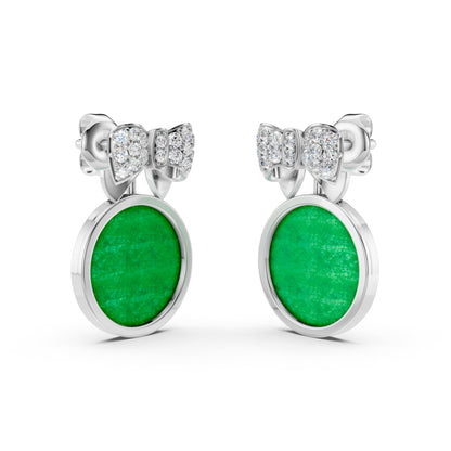 Bow-Shaped Earring Studs in Lab-Grown Diamonds