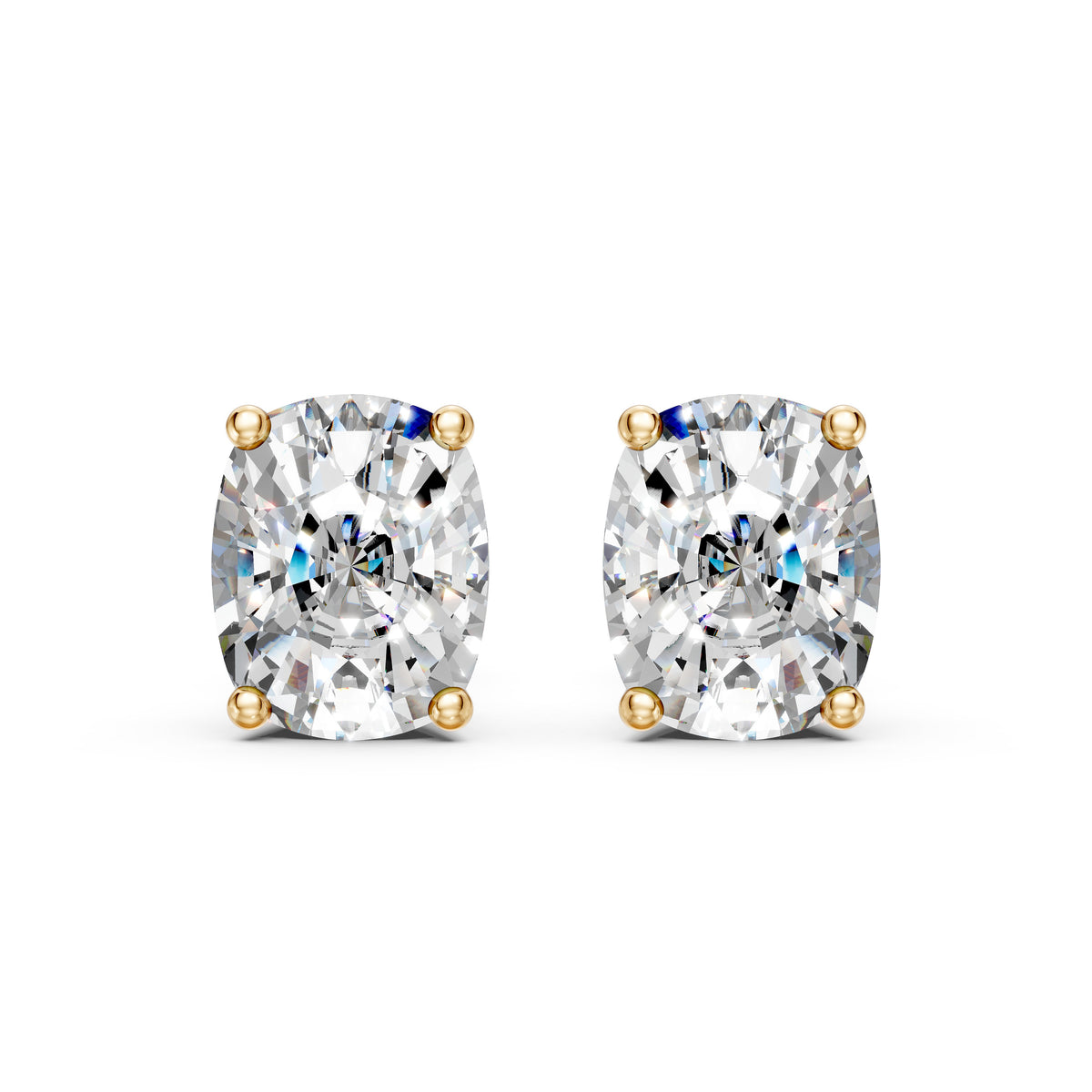 Cushion Cut Lab Grown Diamond Stud Earrings