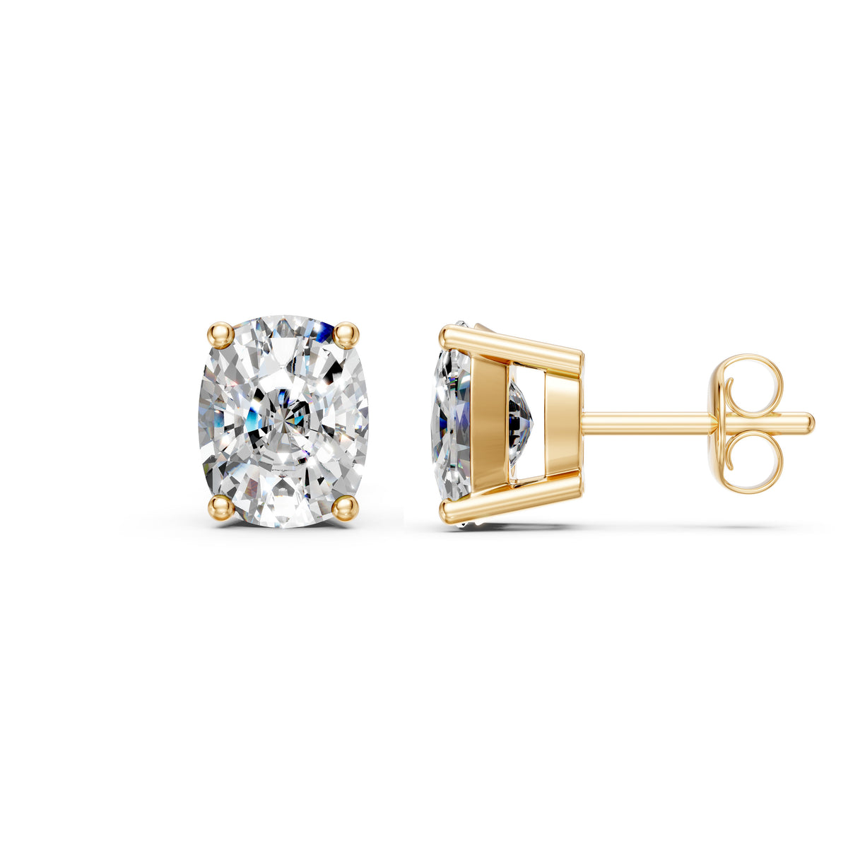 Cushion Cut Lab Grown Diamond Stud Earrings