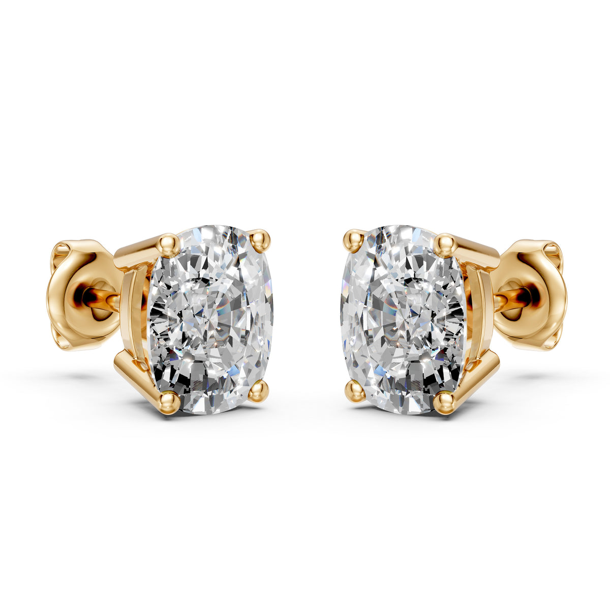 Cushion Cut Lab Grown Diamond Stud Earrings