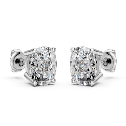 Cushion Cut Lab Grown Diamond Stud Earrings