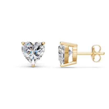 Heart Shape Lab Grown Diamond Stud Earrings
