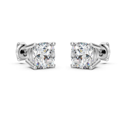 Cushion Cut Lab Grown Diamond Petite Stud Earrings