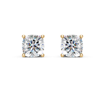 Cushion Cut Lab Grown Diamond Petite Stud Earrings