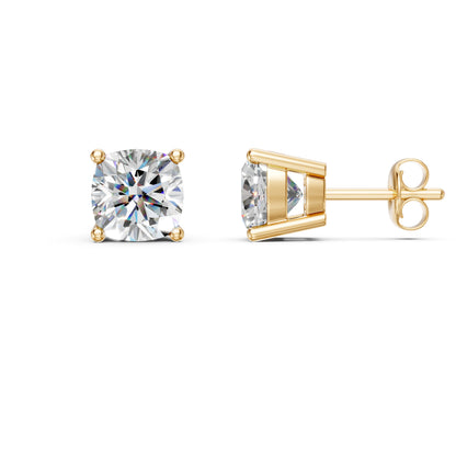 Cushion Cut Lab Grown Diamond Petite Stud Earrings