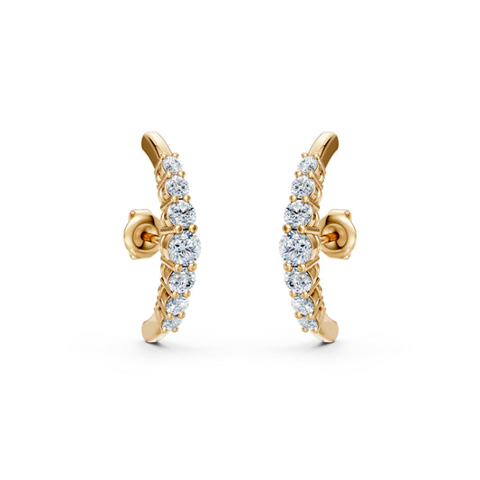Meadow Round Diamond Stud Earrings
