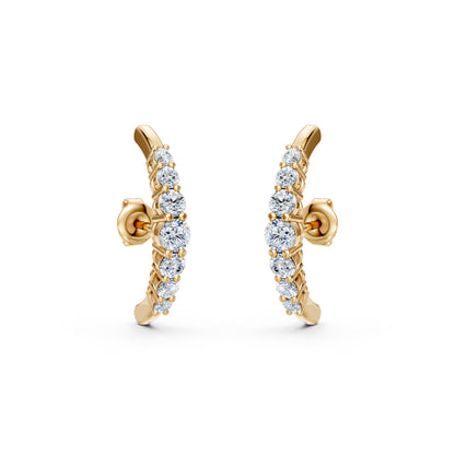 Meadow Round Diamond Stud Earrings