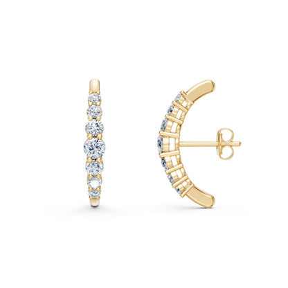 Meadow Round Diamond Stud Earrings