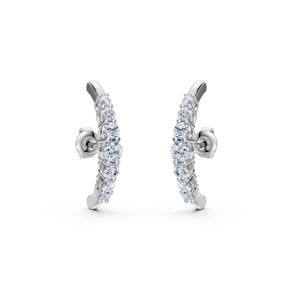Meadow Round Diamond Stud Earrings