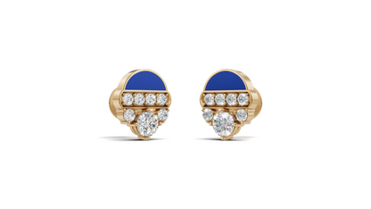 Diamond Pave Open Circle Stud Earrings
