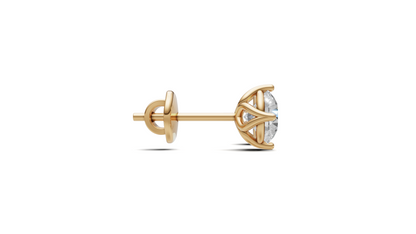 Diamond Floral Petal Cluster Stud Earrings