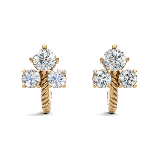 Diamond Dragonfly Stud Earrings