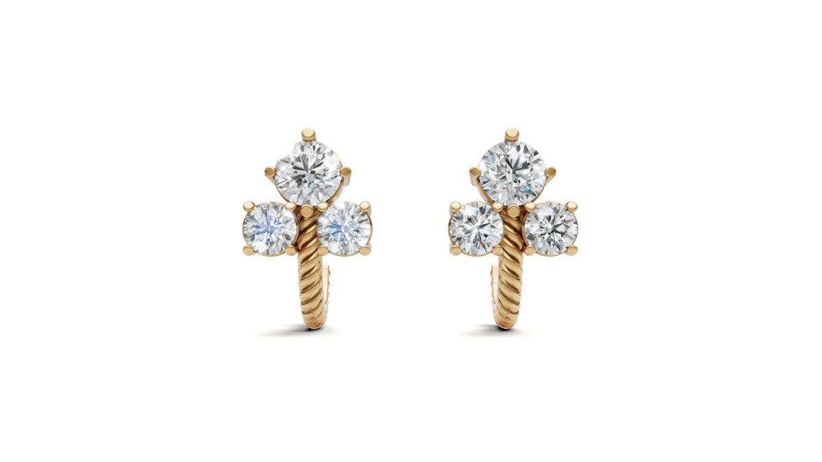 Diamond Dragonfly Stud Earrings