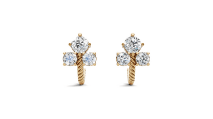 Diamond Dragonfly Stud Earrings