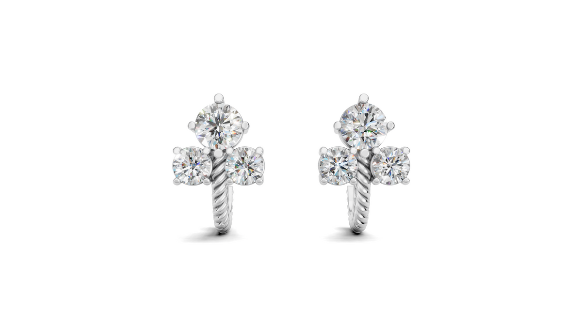 Diamond Dragonfly Stud Earrings