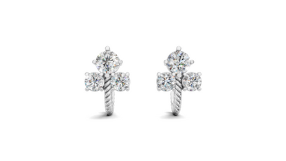 Diamond Dragonfly Stud Earrings