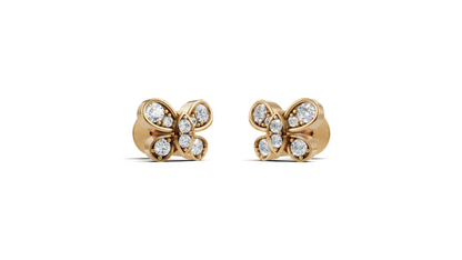 Diamond Marquise Leaf Stud Earrings