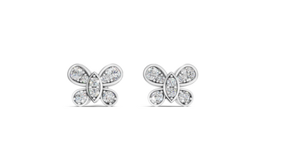 Diamond Marquise Leaf Stud Earrings