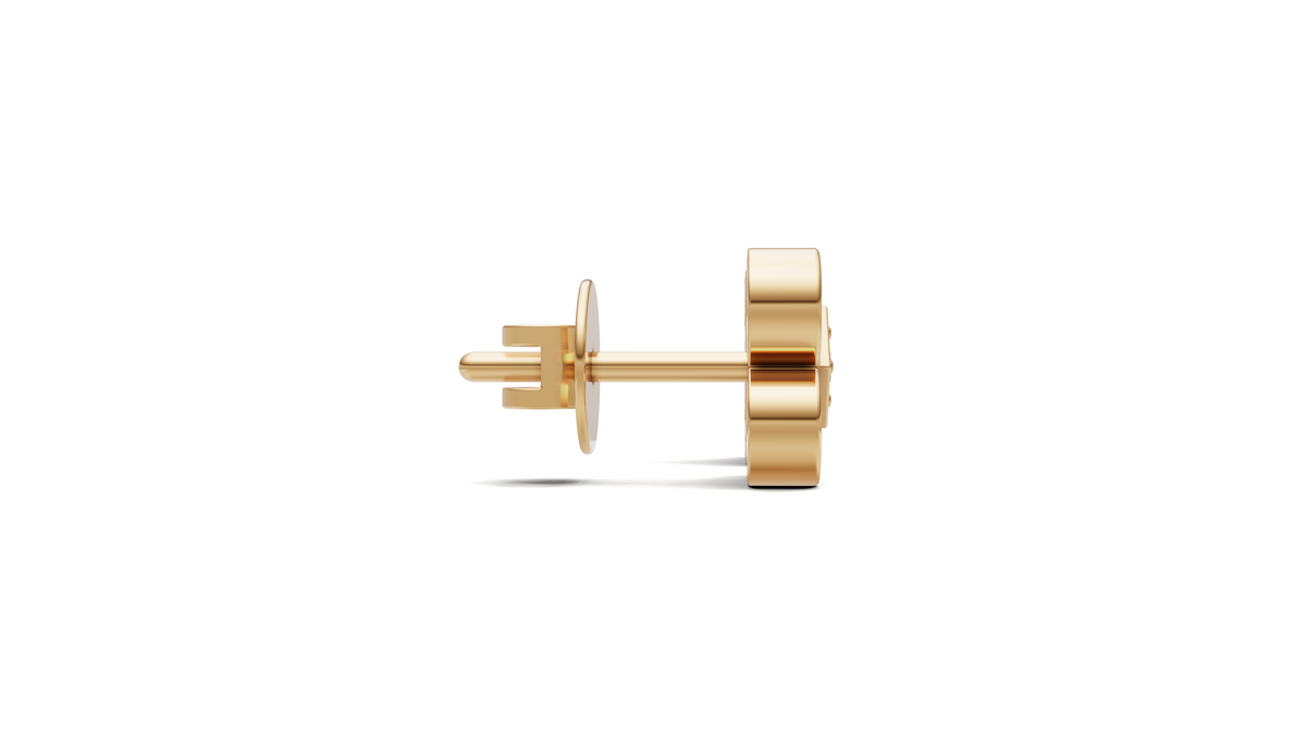 Diamond Four-Petal Clover Stud Earrings