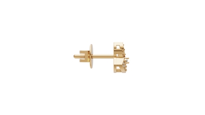 Diamond Lotus Fan Stud Earrings