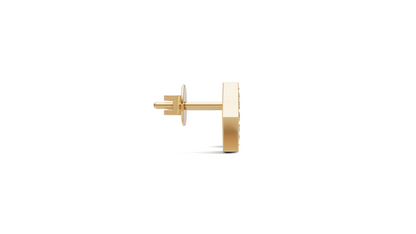 Diamond Open Square Tile Stud Earrings