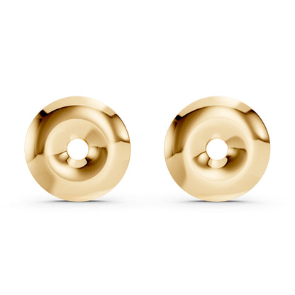 Gold Dome Button Stud Earrings