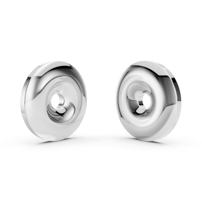Gold Dome Button Stud Earrings