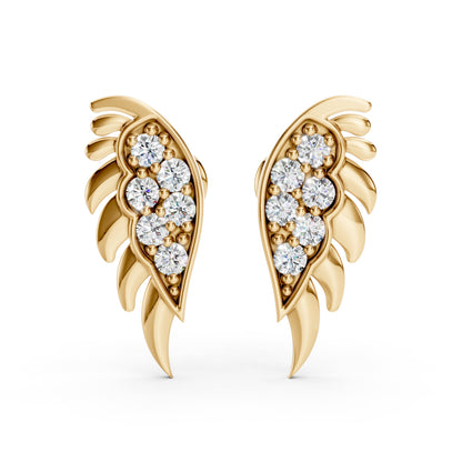 Lab-Grown Diamond Angel Wings Earring Charms