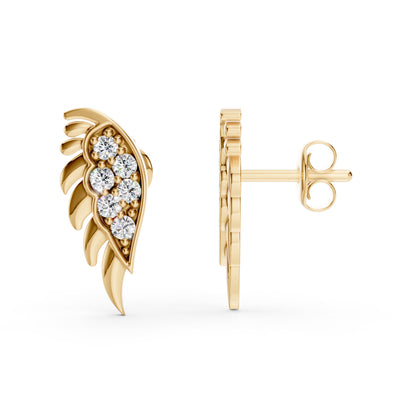 Lab-Grown Diamond Angel Wings Earring Charms
