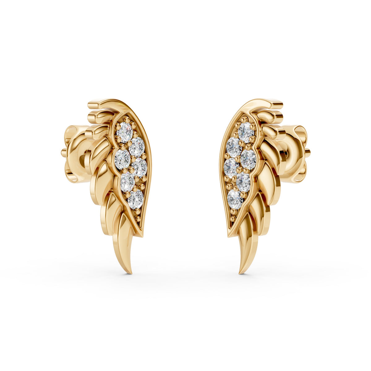 Lab-Grown Diamond Angel Wings Earring Charms