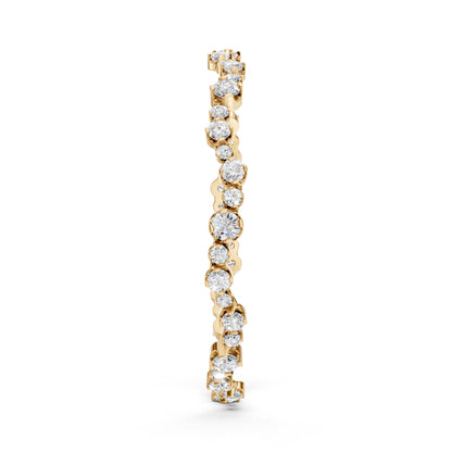 Graduated Bezel Set Lab Grown Diamond Bracelet
