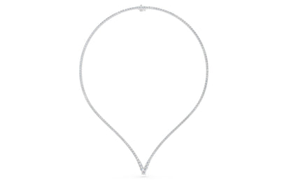V-Shape Diamond Tennis Everyday Necklace