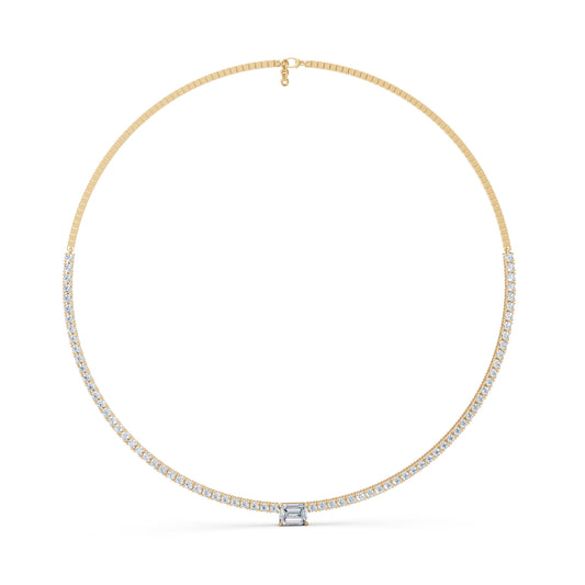 Fine Diamond Chain Necklace With Focal Stone