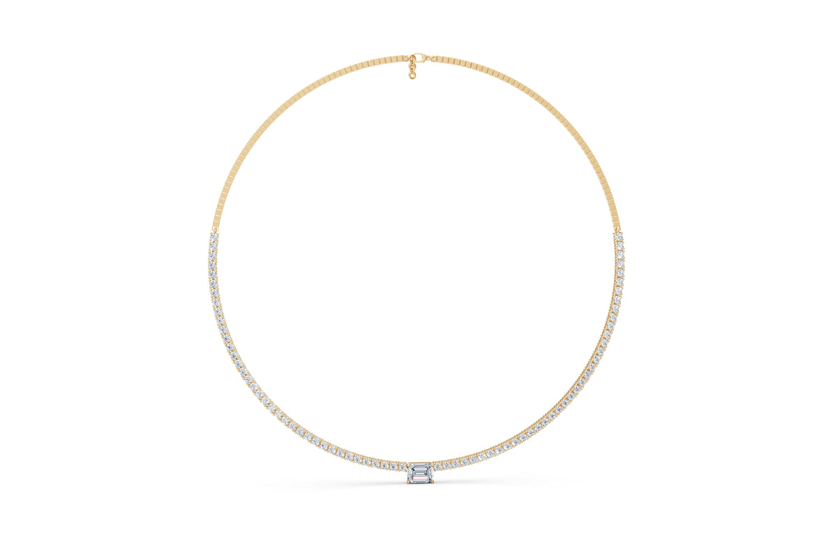 Fine Diamond Chain Necklace With Focal Stone