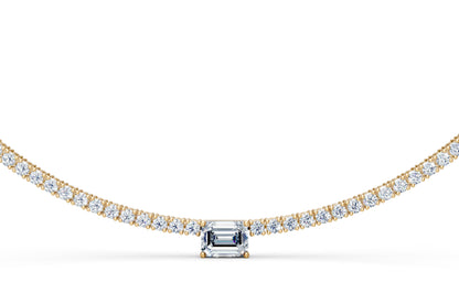 Fine Diamond Chain Necklace With Focal Stone