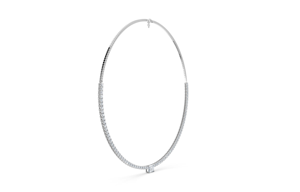 Fine Diamond Chain Necklace With Focal Stone