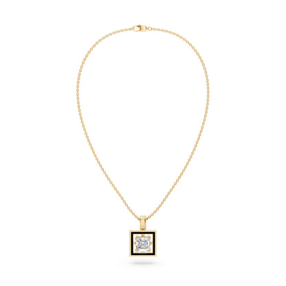 Classic Asscher Cut Diamond Pendant