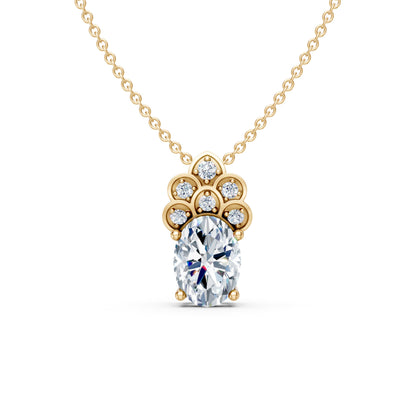 Ornate Crown Diamond Pendant