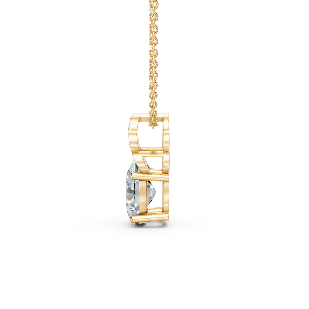 Ornate Crown Diamond Pendant