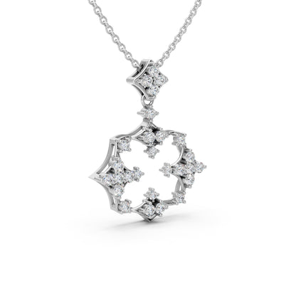Structured Floral Motif Pendant