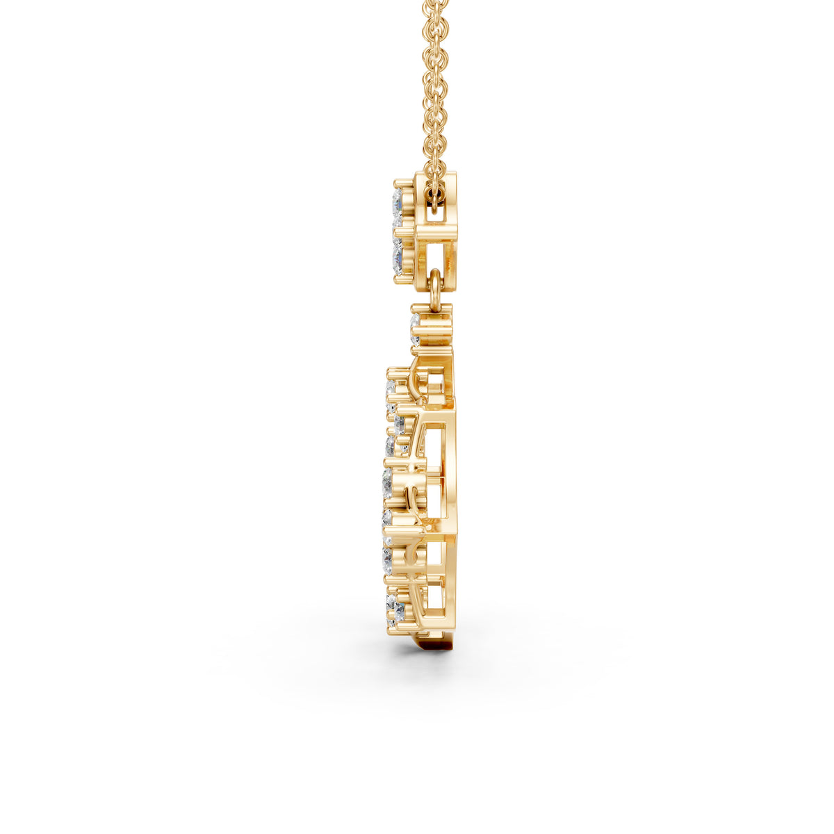 Structured Floral Motif Pendant